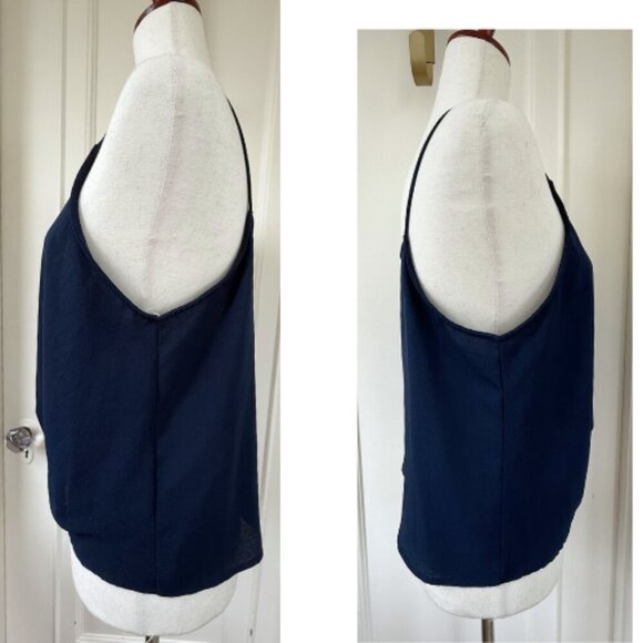 LUSH Navy Knot Front Cami Tank Size M - Picture 5 of 10